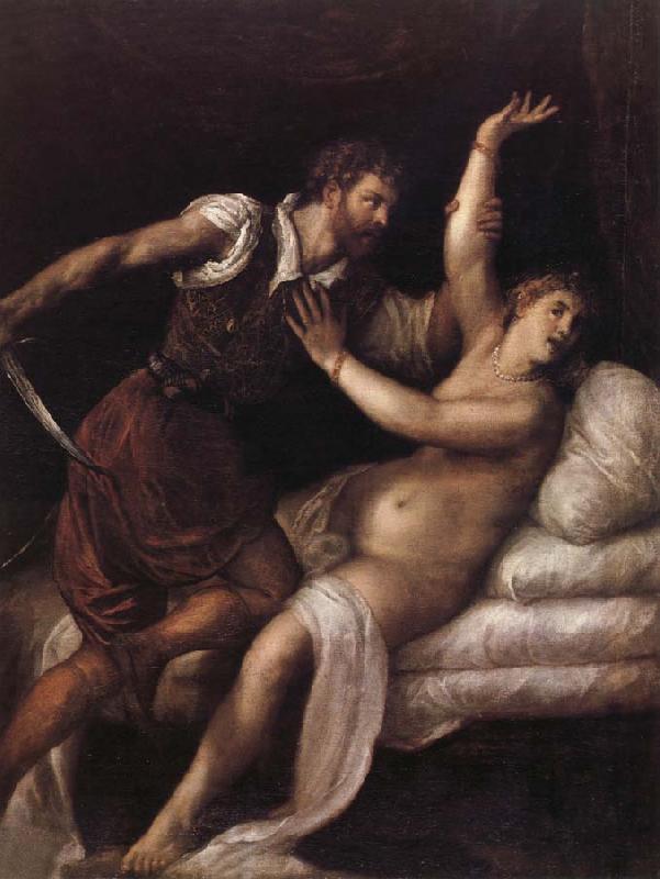 TIZIANO Vecellio Tarquin et Lucrece